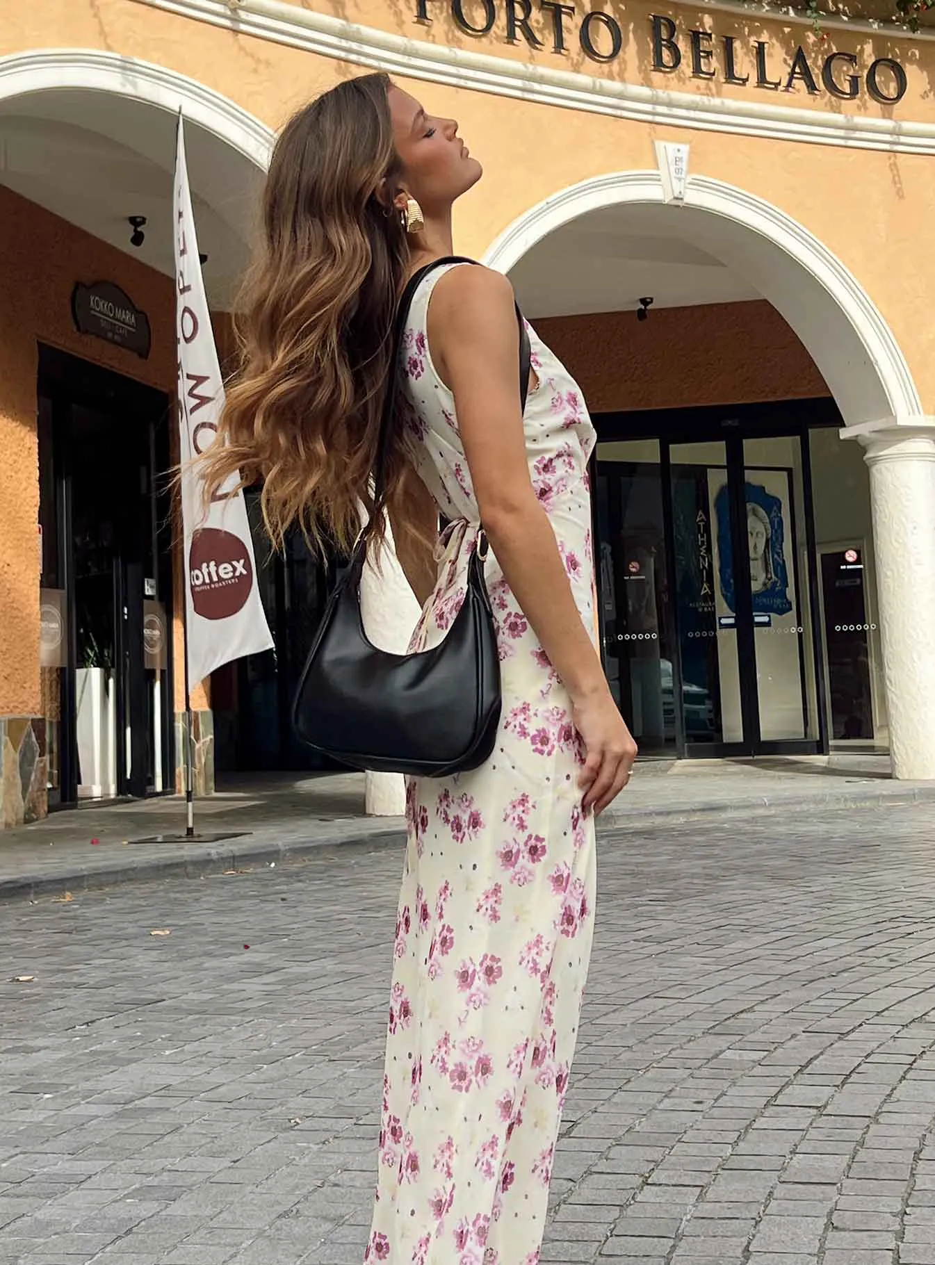 Nellie Midi Dress Yellow Floral Petite Free Air Blush Tone
