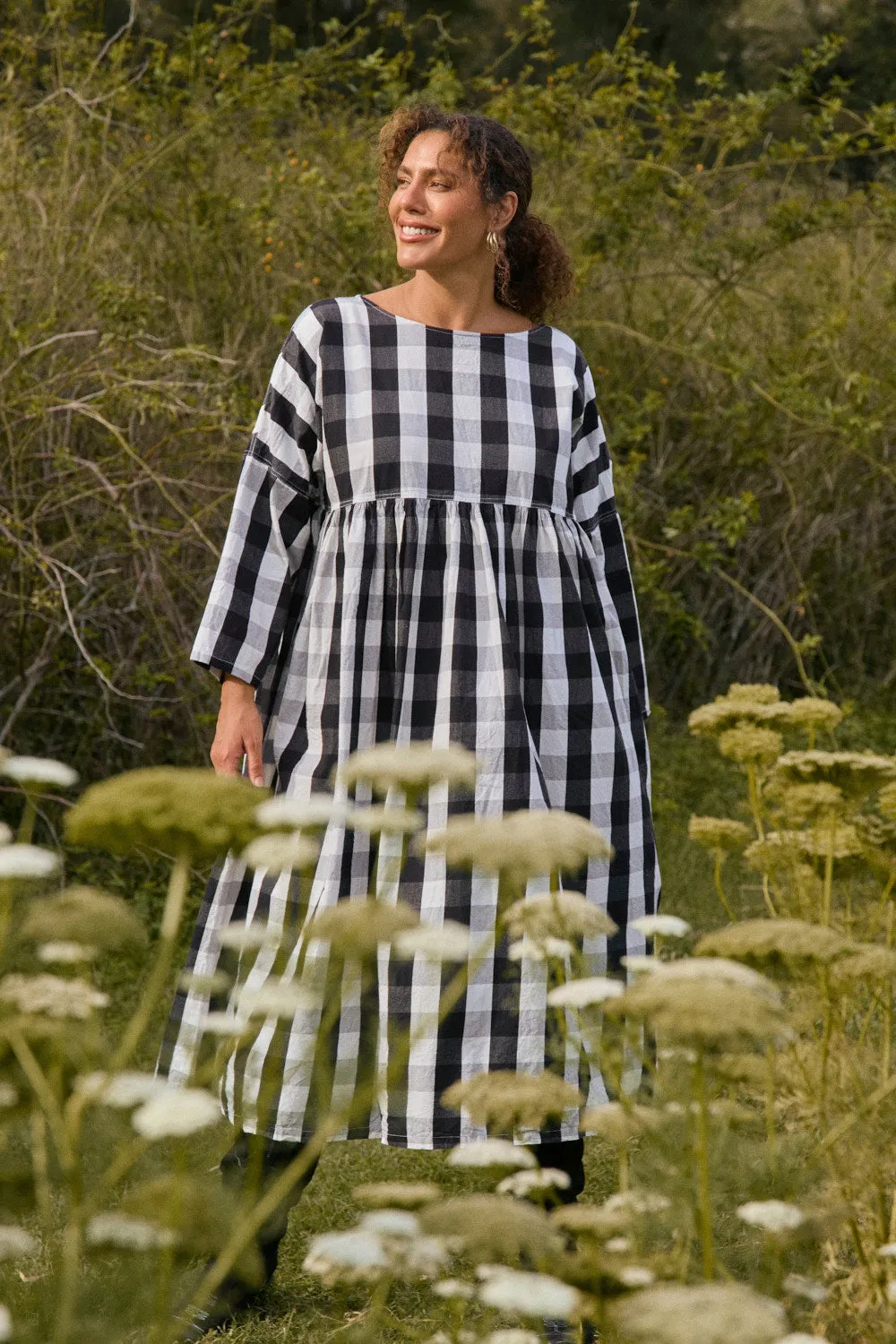 Coco Billow Dress in Gingham Lounge Mood Music Hall