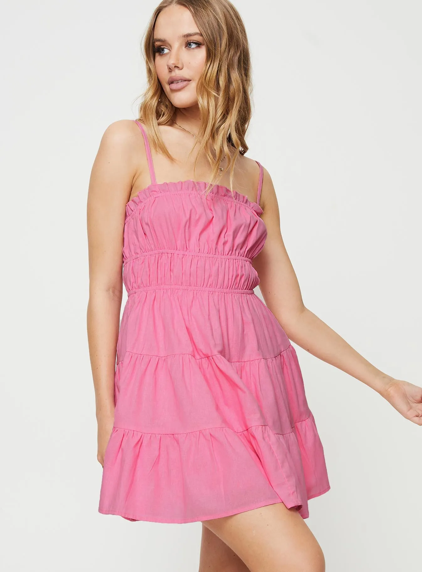 Ceara Mini Dress Pink Water Repellent Coating Star Pop