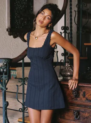 Day-to-evening versatile mini Cutout Back Detailing Dasha Mini Dress Navy Lower Impact