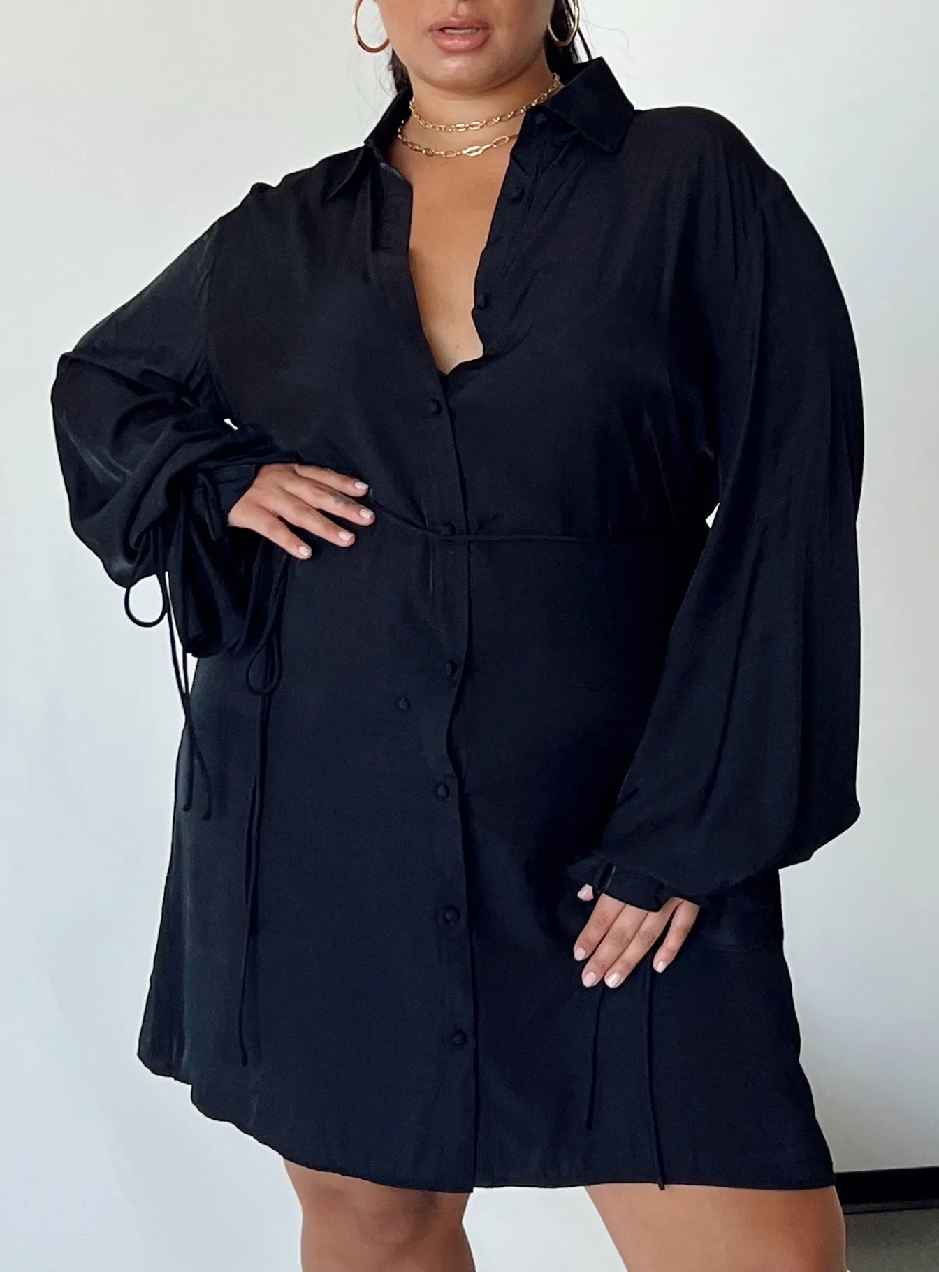 Y2K Feel Floral Design Wear Forbidden Mini Dress Black Curve