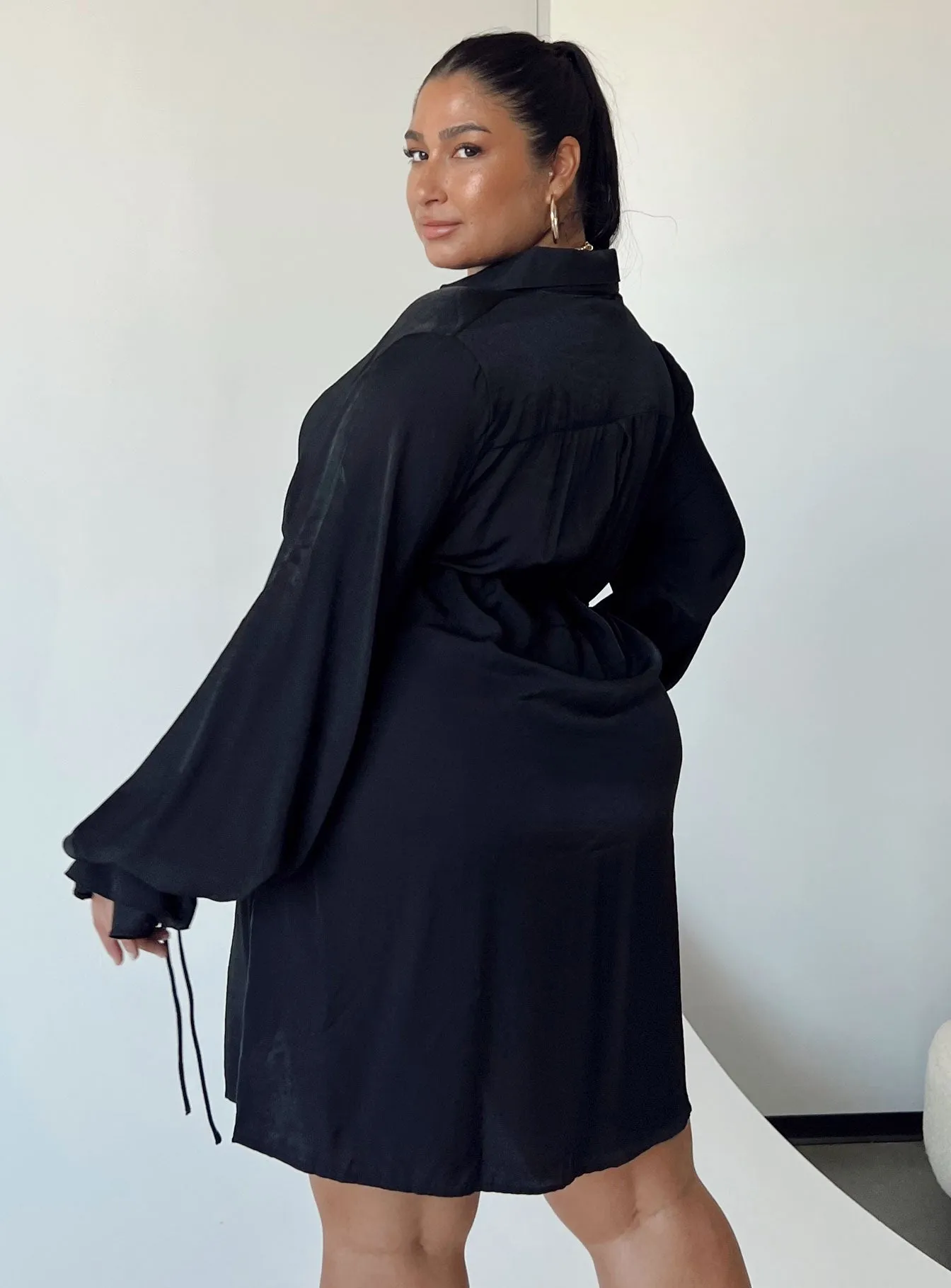 Urban Style Wear Hidden Pocket Design Forbidden Mini Dress Black Curve