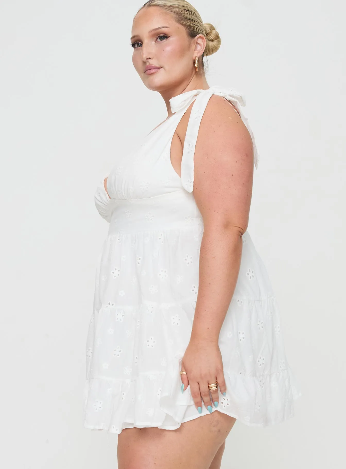 Day Wear Galvis Mini Dress White Curve