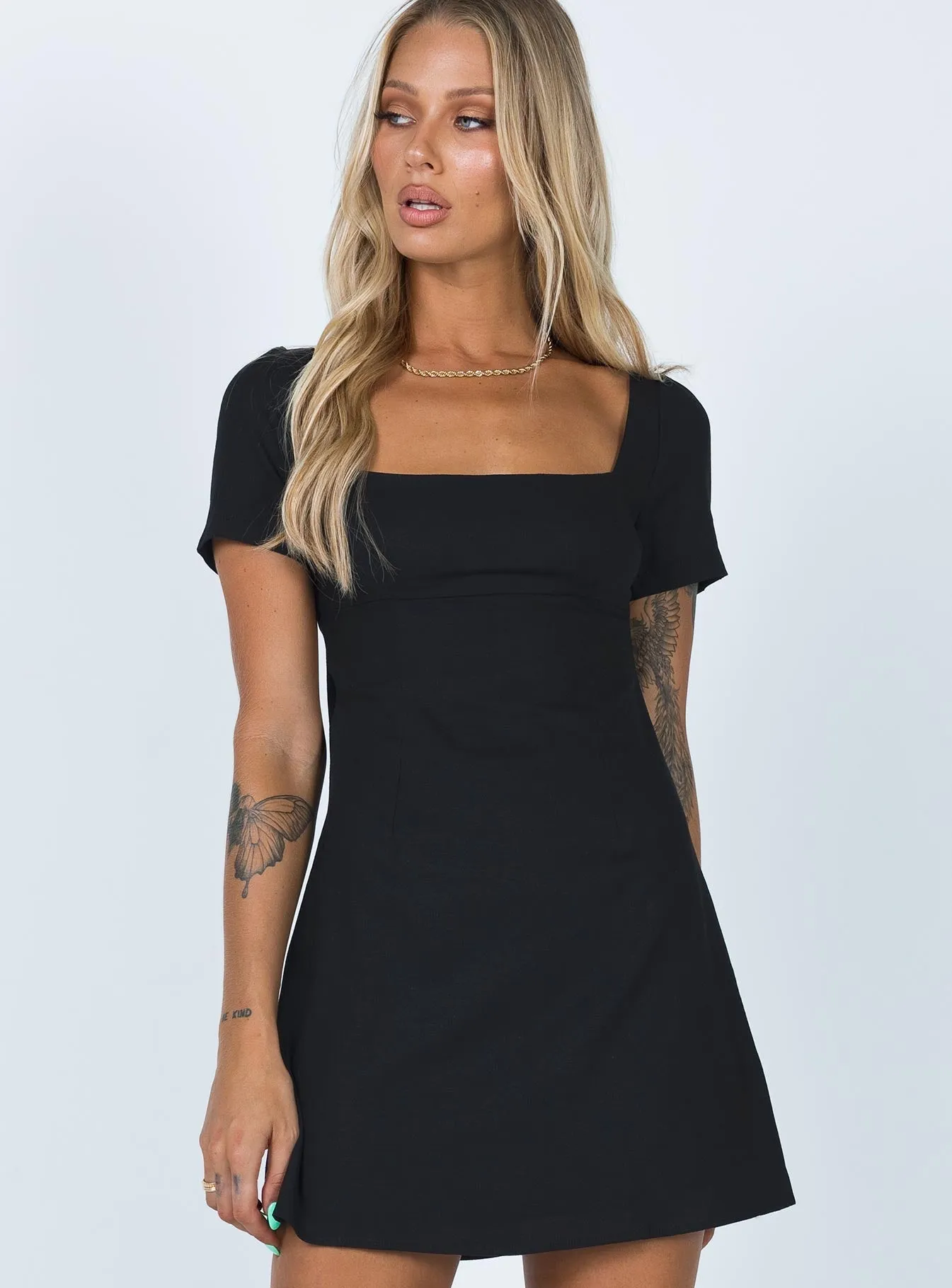 Summer Ready Look Cozy Fashion Wear Hastings Mini Dress Black