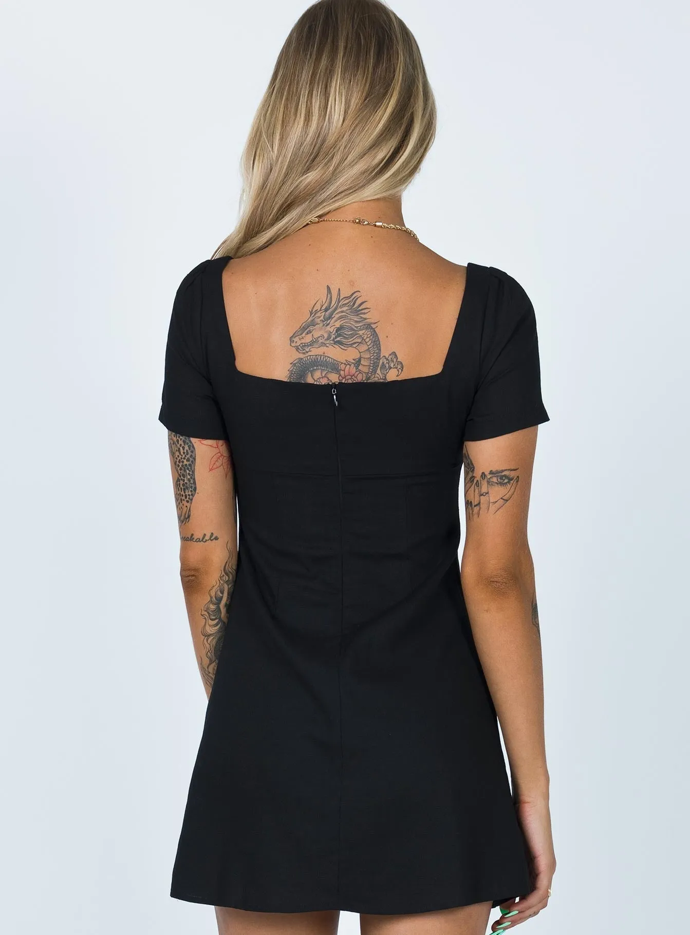 Hastings Mini Dress Black Heat Proof Casual stylish short dress