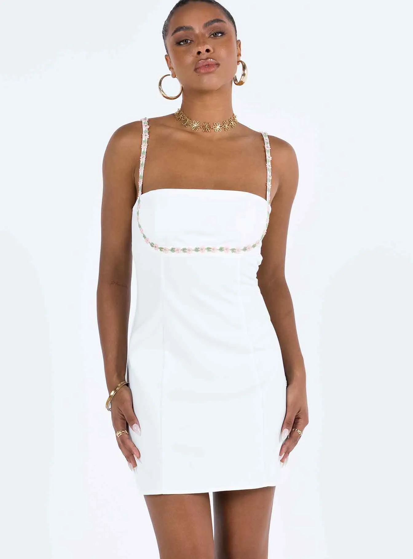 Vibrant Design Pack Quick Lorene Mini Dress White