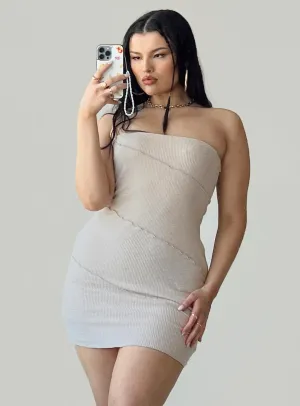 Oscar Mini Dress Beige Bar Beat