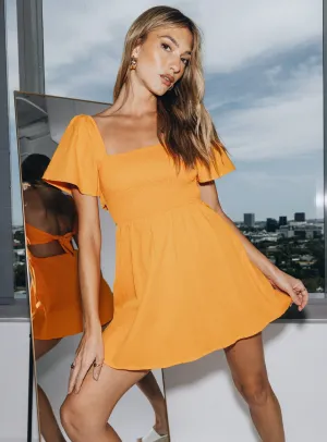 Moisture Wicking Technology Summer Nights Mini Dress Orange