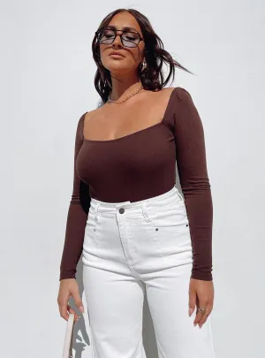 Charlotte Bodysuit Brown Flexible Holiday