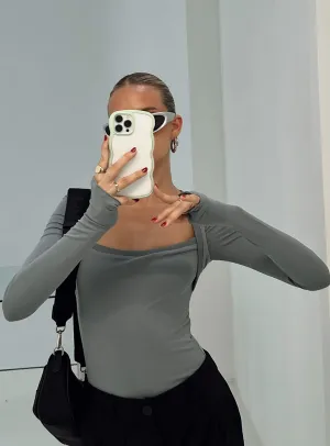 Relaxed Basic Kentwell Bolero Bodysuit Slate