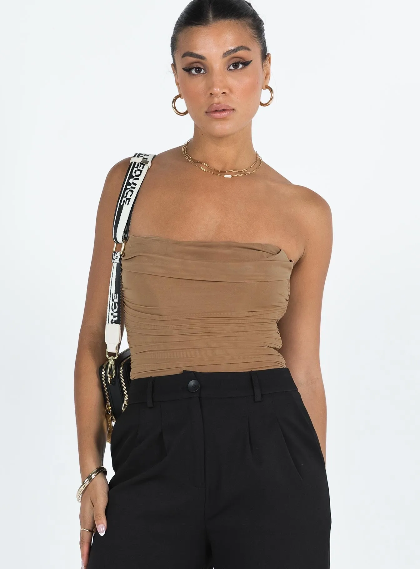 Raney Bodysuit Beige Flexible Holiday Dynamic New