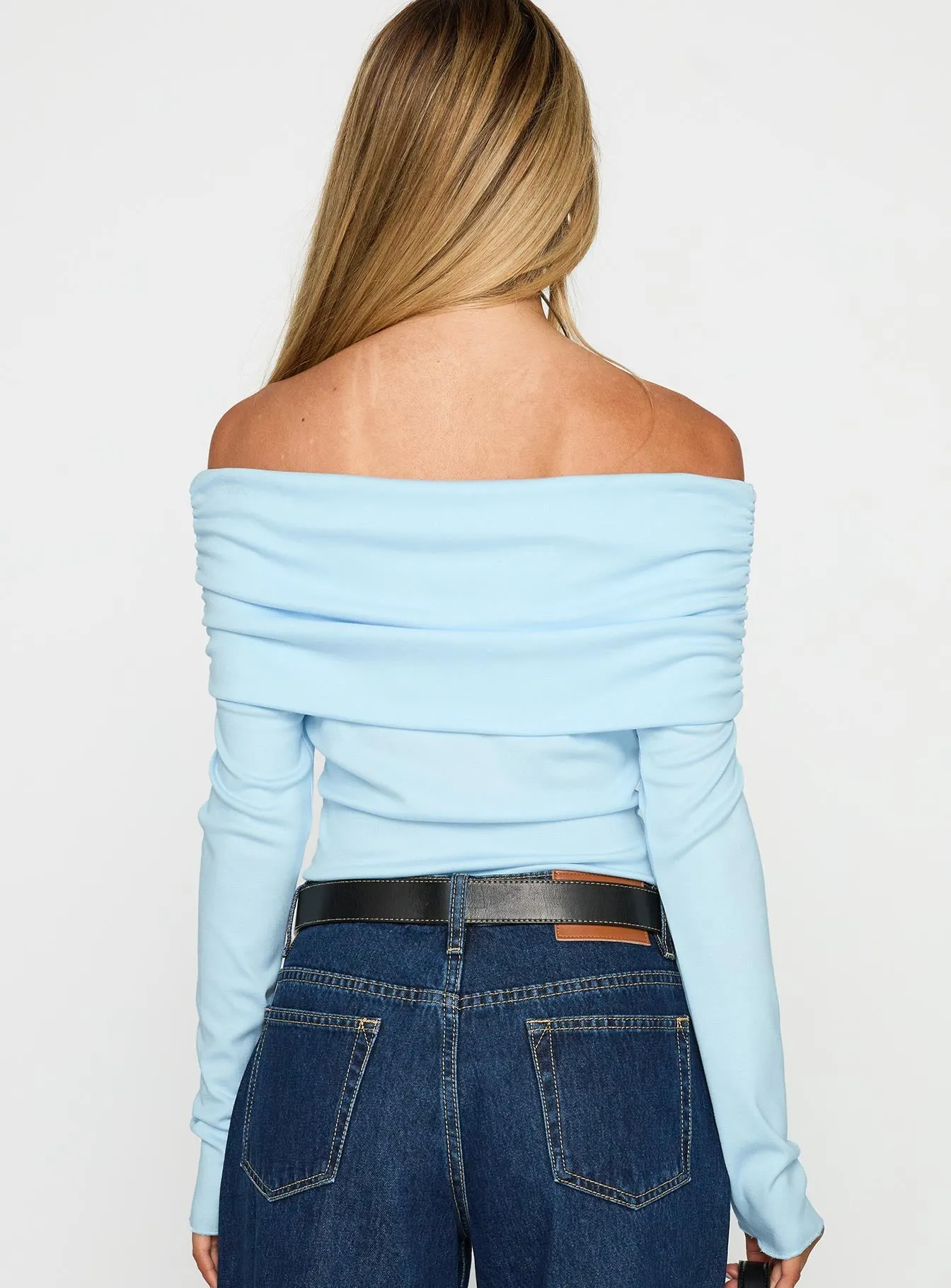 Street Dancer Beach Basic Spoilt Off The Shoulder Bodysuit Blue