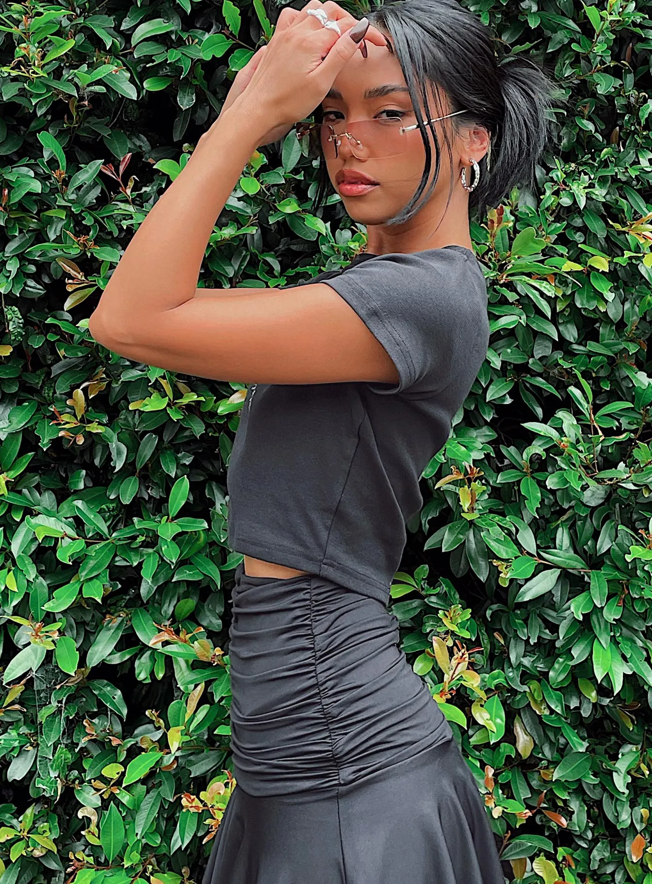 in demand Disney Mickey Mouse Outline Cropped Tee Black