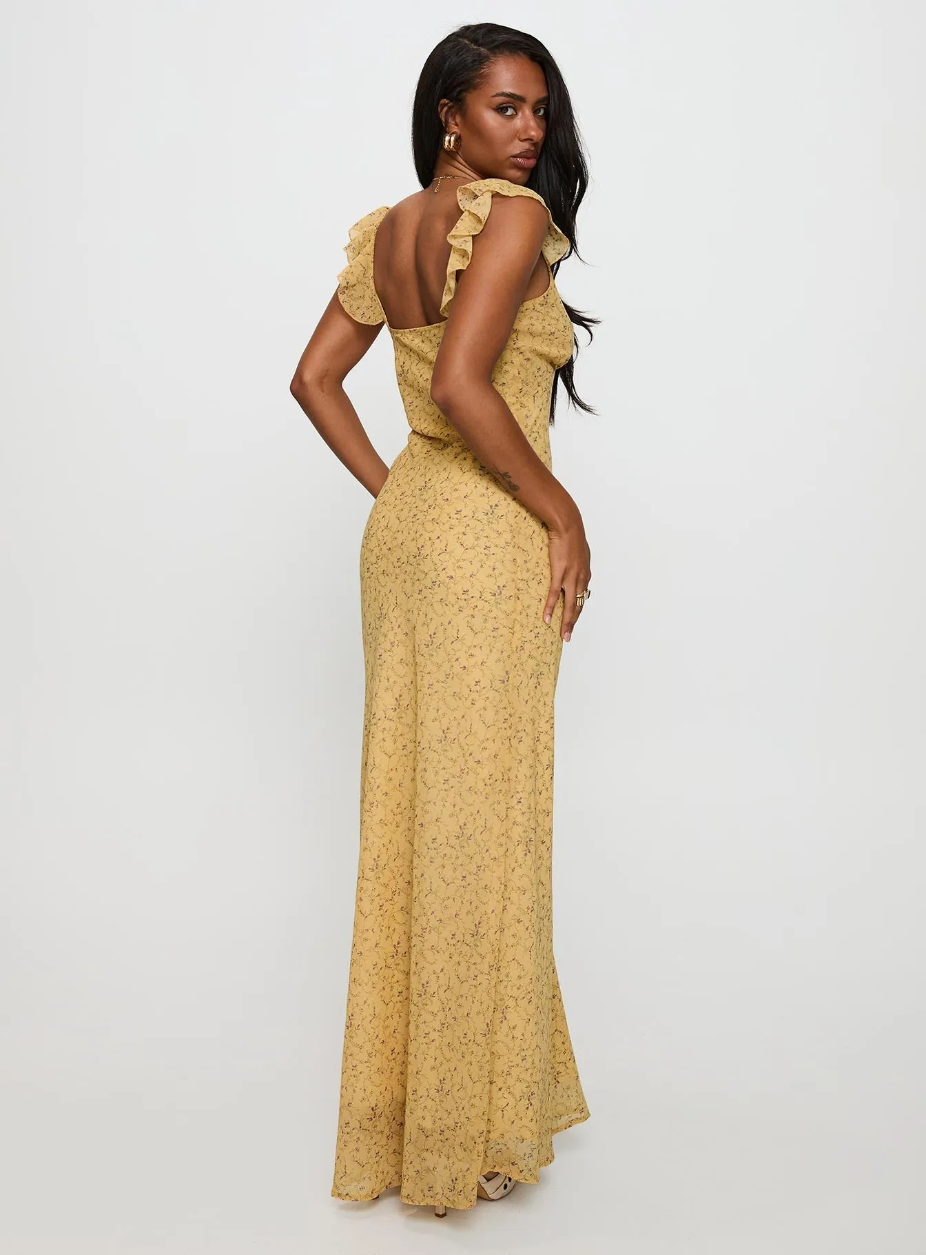 Dearlie Frill Maxi Dress Multi Stylish spring maxi Orchard Walk