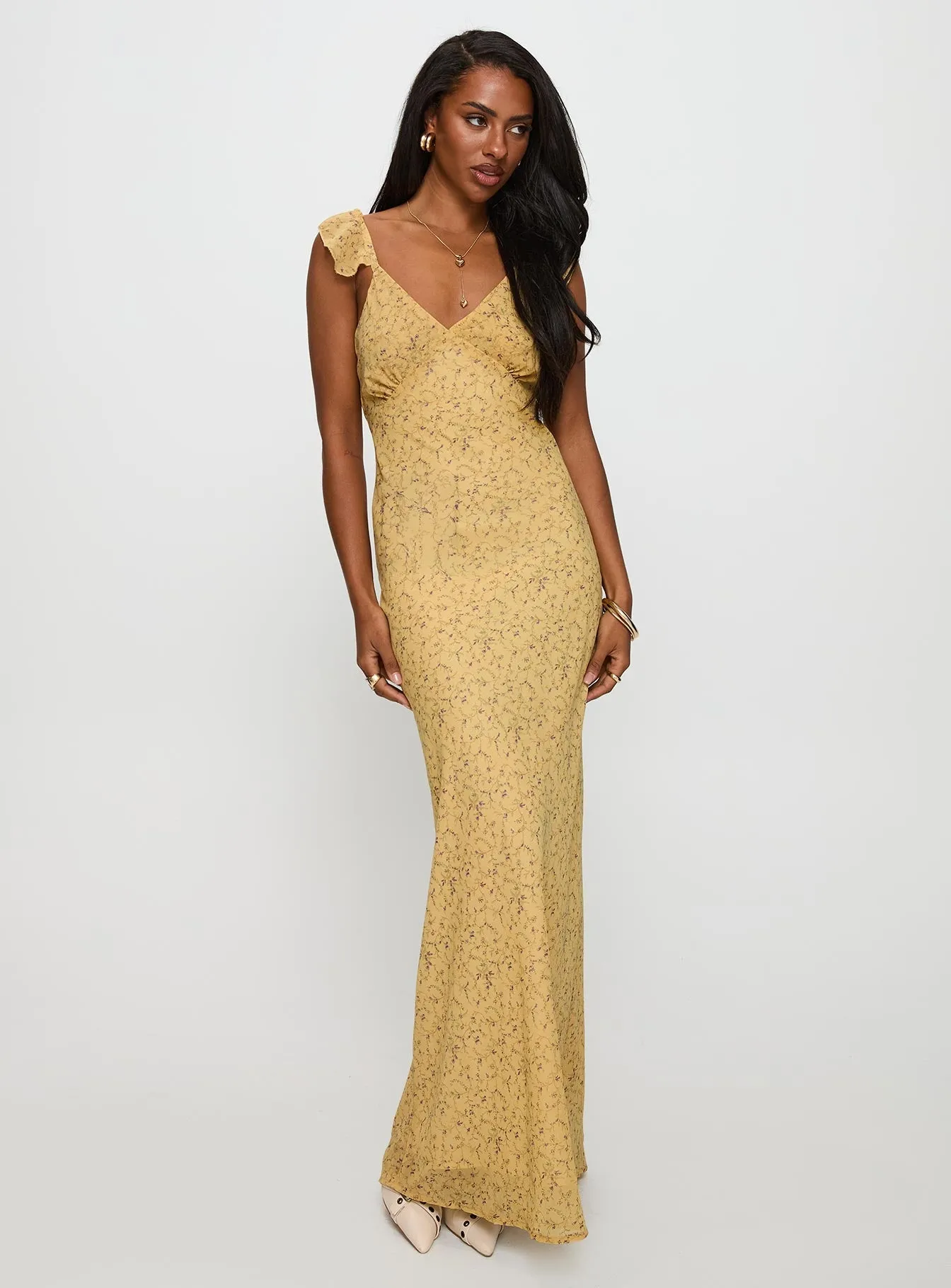 Dearlie Frill Maxi Dress Multi Glass Glow