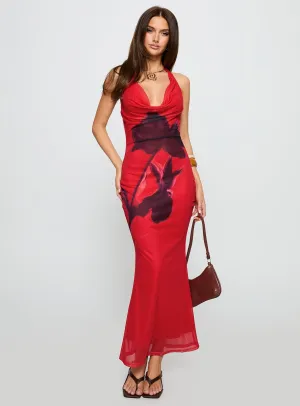 Bittersuite Cowl Maxi Dress Multi Amber Shine Relaxed fit summer gown