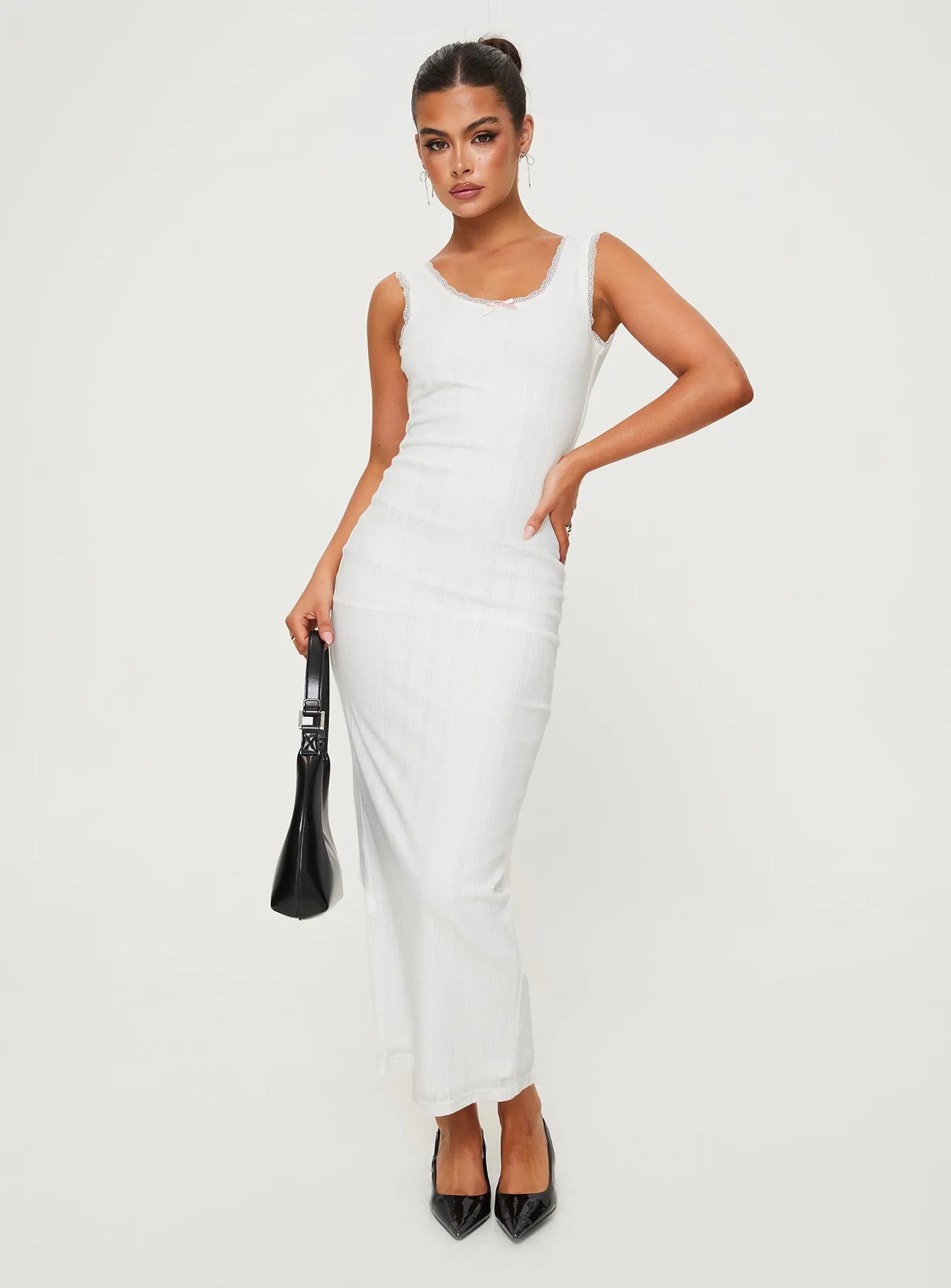 Catania Maxi Dress White Hemp Glow