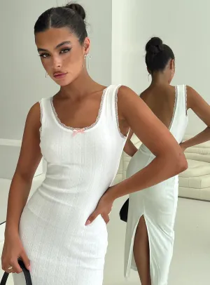 Catania Maxi Dress White Stone Glow