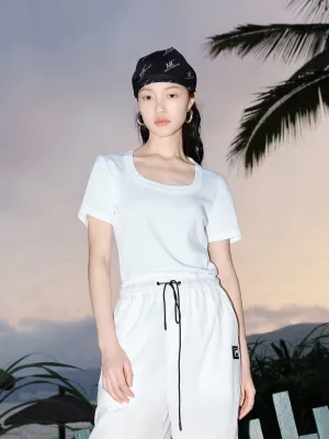 Everyday Chic Crewneck Elastic T-shirt
