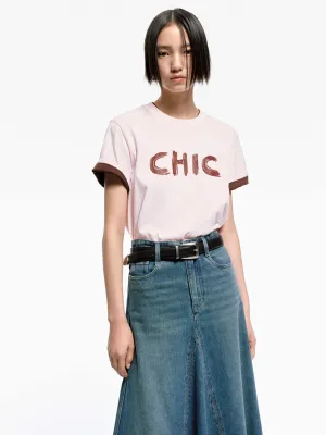 Reinforced Collar Graffiti CHIC Cotton T-shirt