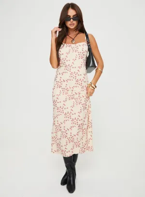 Rail Glow Lantern Arm Brazen Maxi Dress Cream