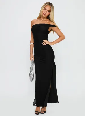 Technique Off The Shoulder Maxi Dress Black Galaxy View