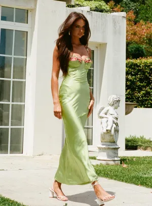 Kenzie Maxi Dress Green relaxed elegance