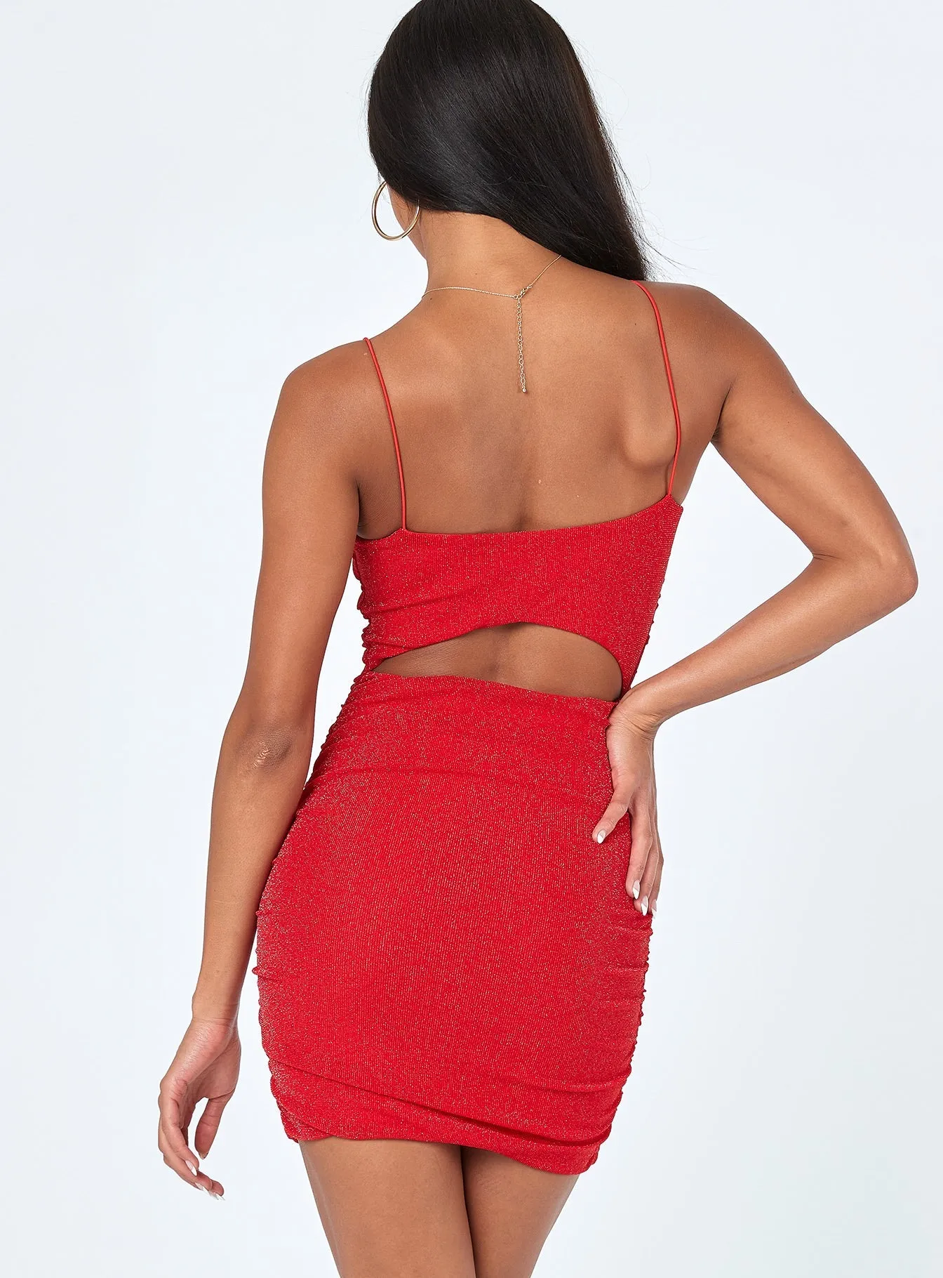 Show Chic Effortless casual wear Holloway Wishes Mini Dress Red