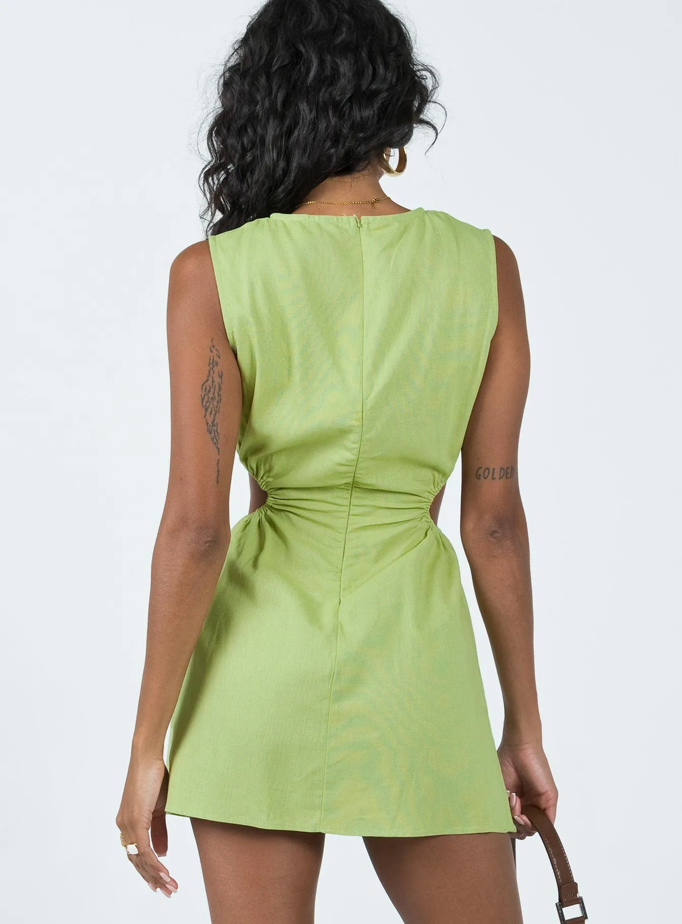 Mayzie Mini Dress Green Relaxed Fashion