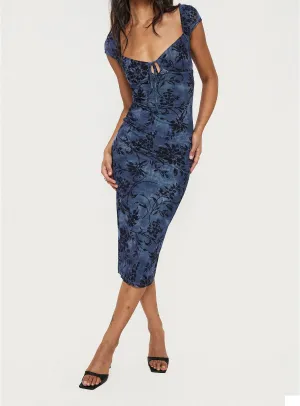 Comfortable evening wear Heroine Mood Derrick Maxi Dress Blue