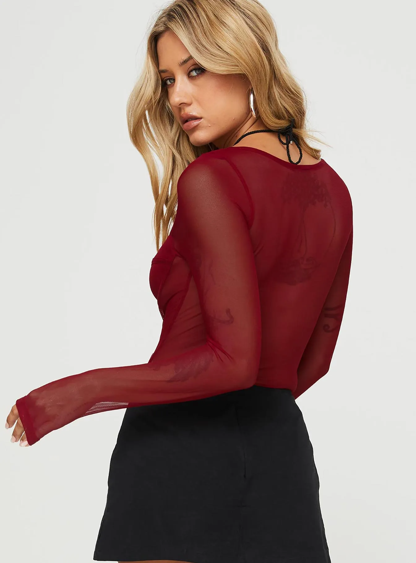 Weekend Girl Leonie Bodysuit Burgundy