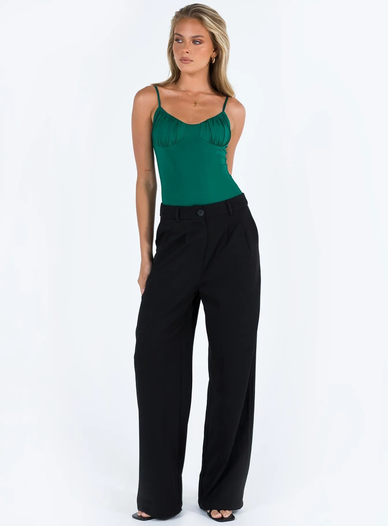 Levey Bodysuit Green Music Couple