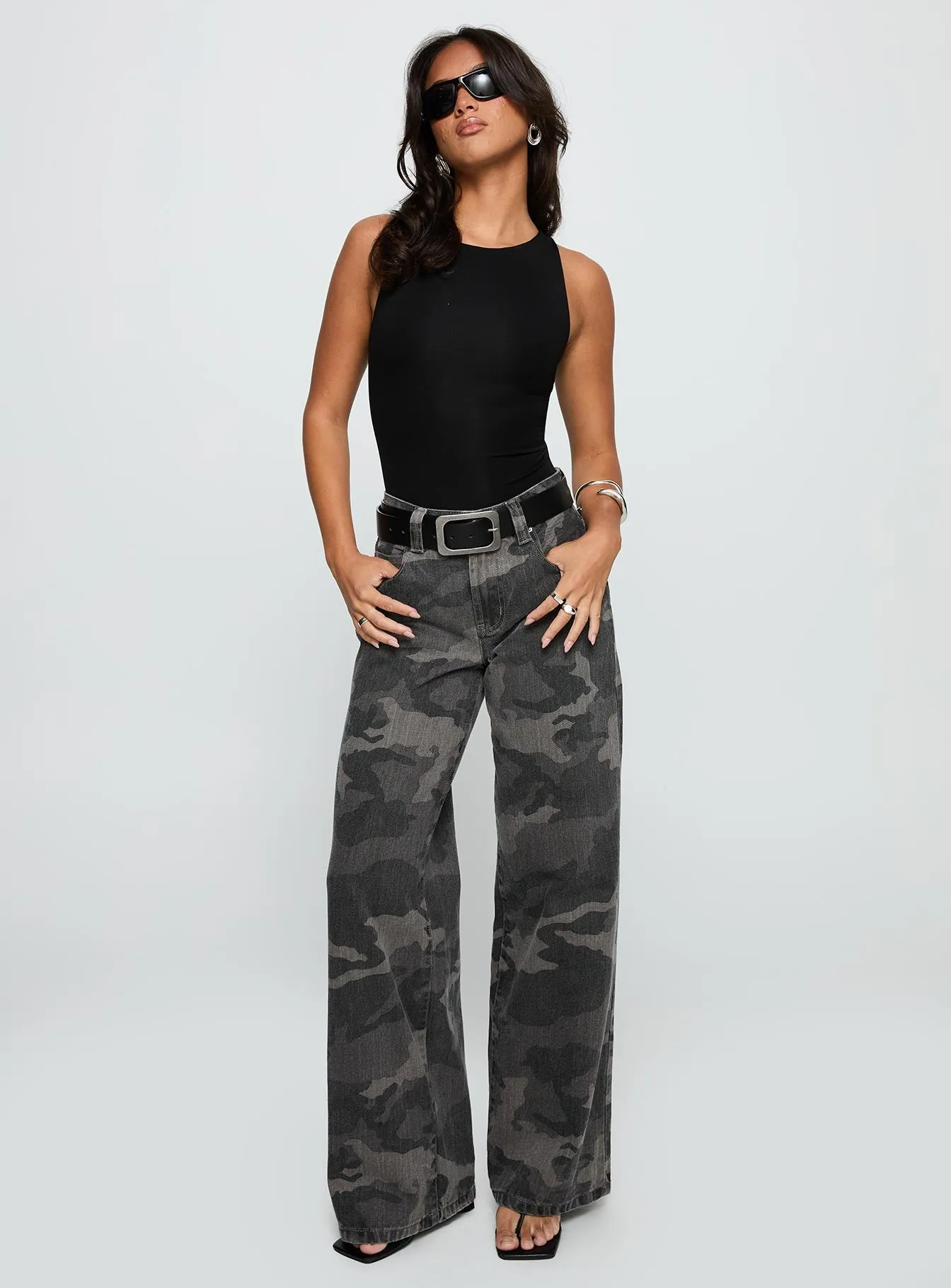 Majesty Tie Back Bodysuit Black Bold Vivid Essential Basic