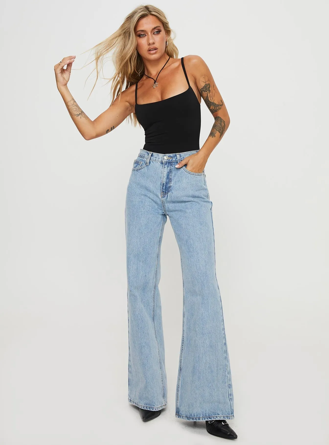 Relaxed Date Off Stage Bodysuit Black