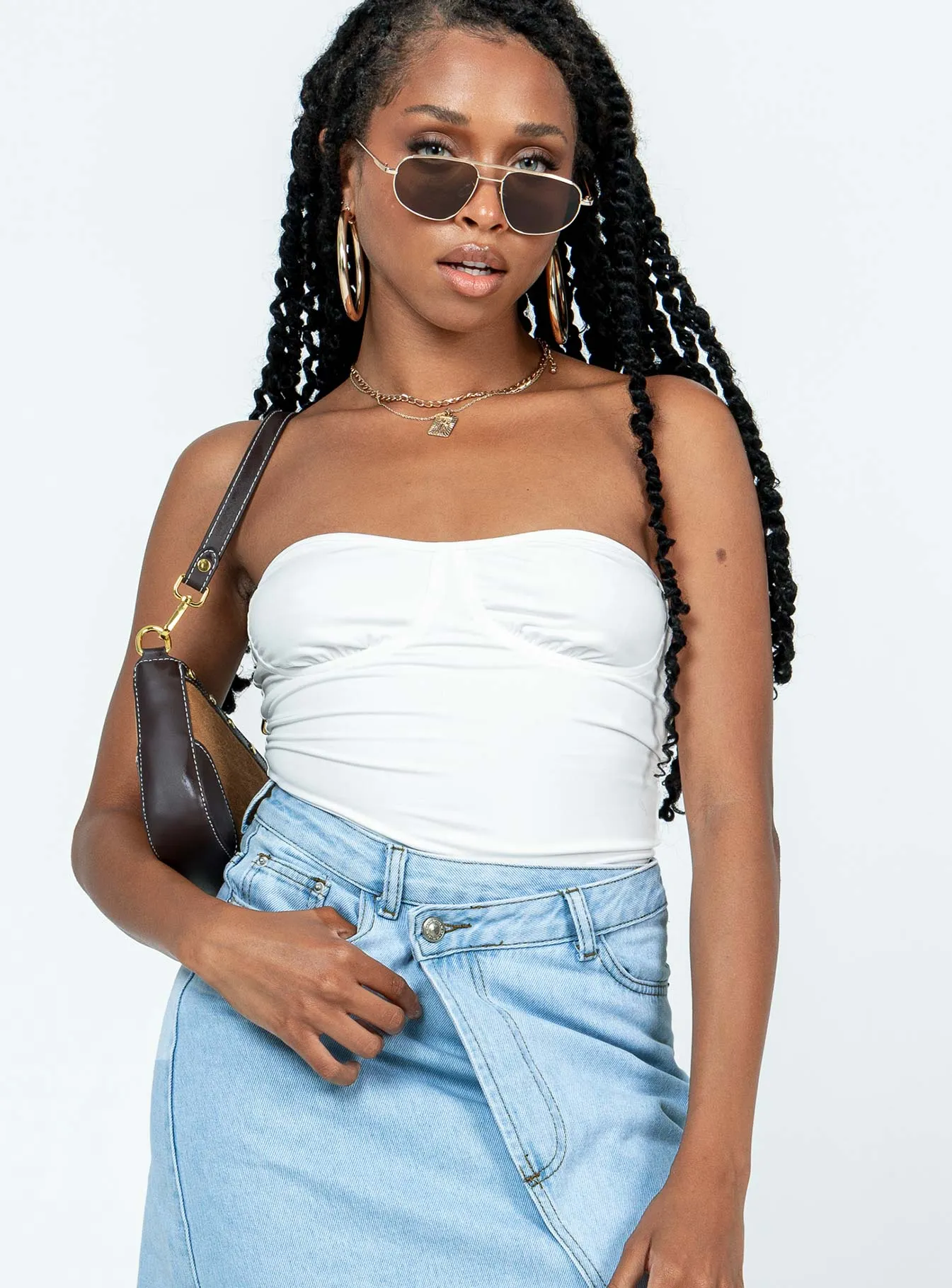 Wheeler Bodysuit White Modern Charming