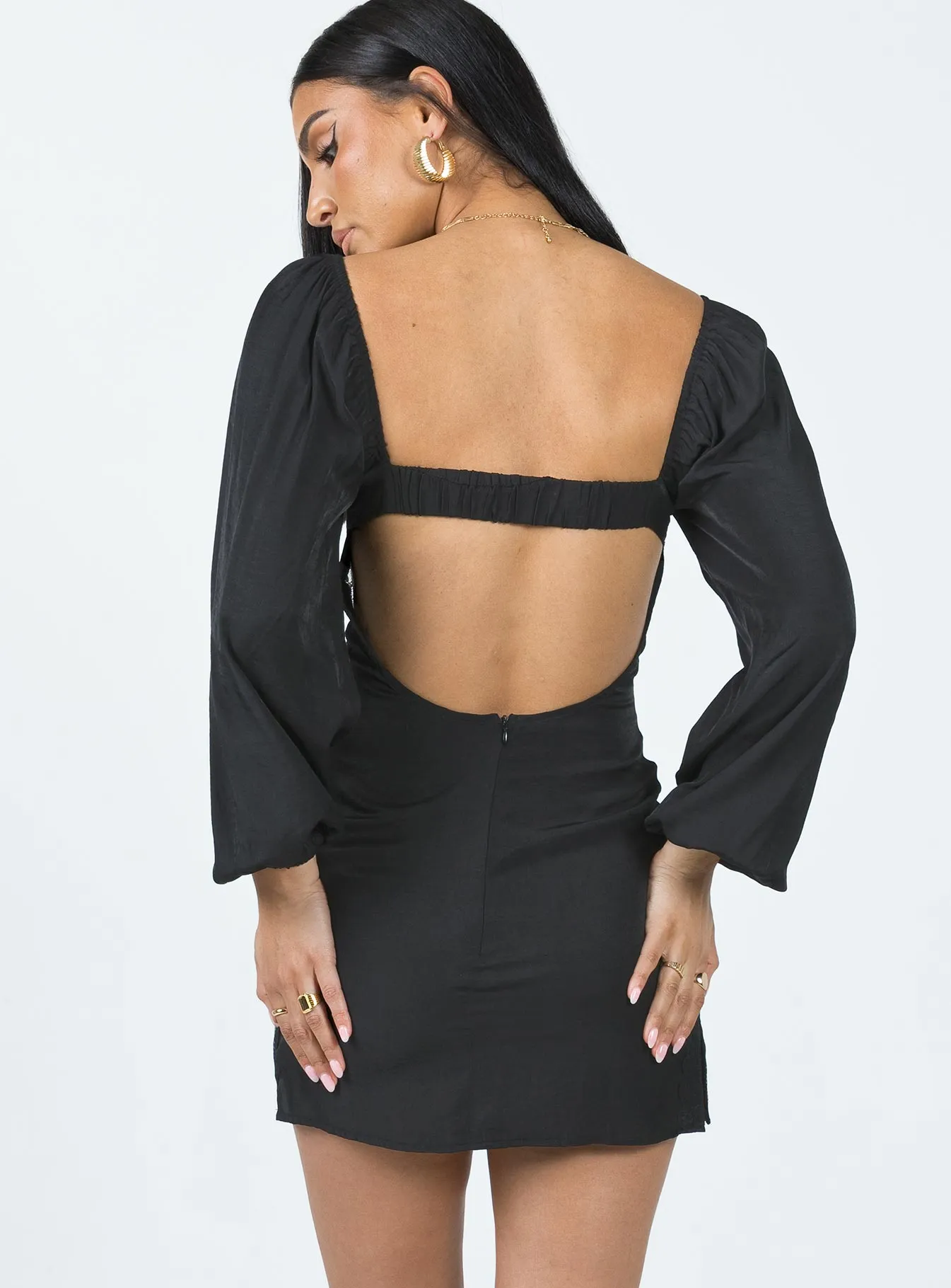 Moisture Wicking Technology Teyana Mini Dress Black