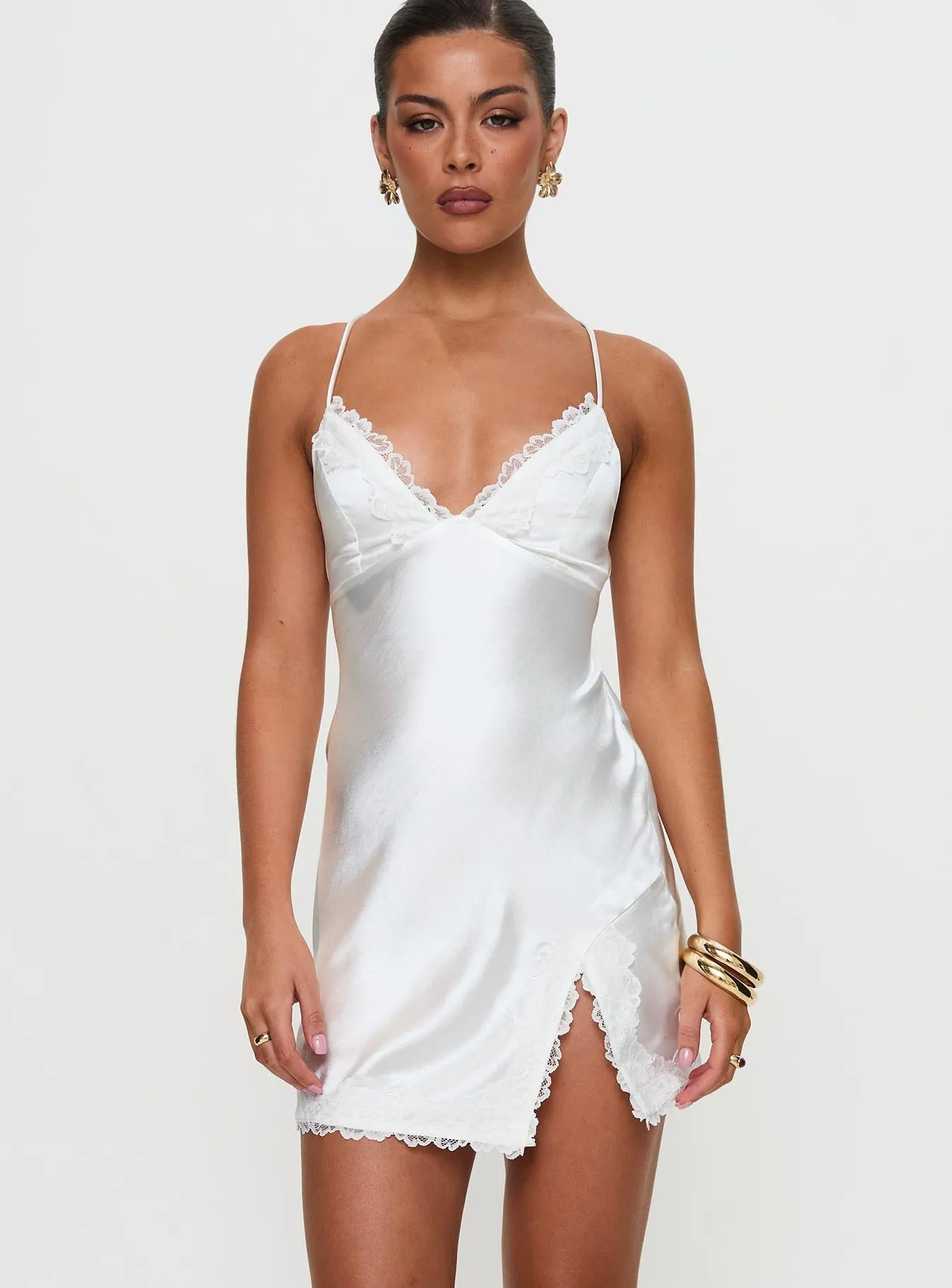 Pop Fresh Hot Rush Anysa Mini Dress White