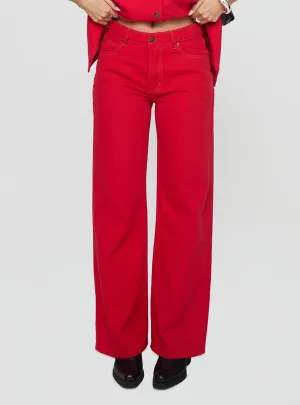 Top Model Jeans Red City Walk Autumn Days Lightweight