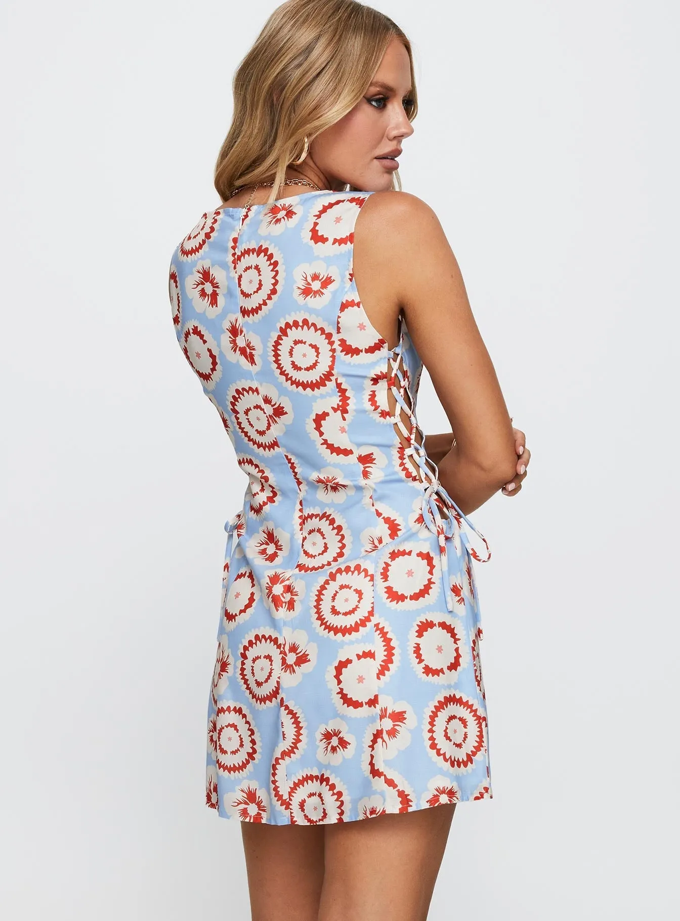 Easy-care playful dress Trendy Wearable Earlie Mini Dress Blue / Red