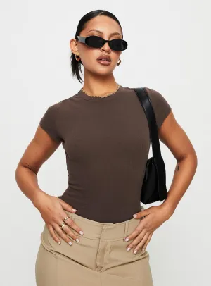 Harlea Bodysuit Brown Breathable New Luxury Teen