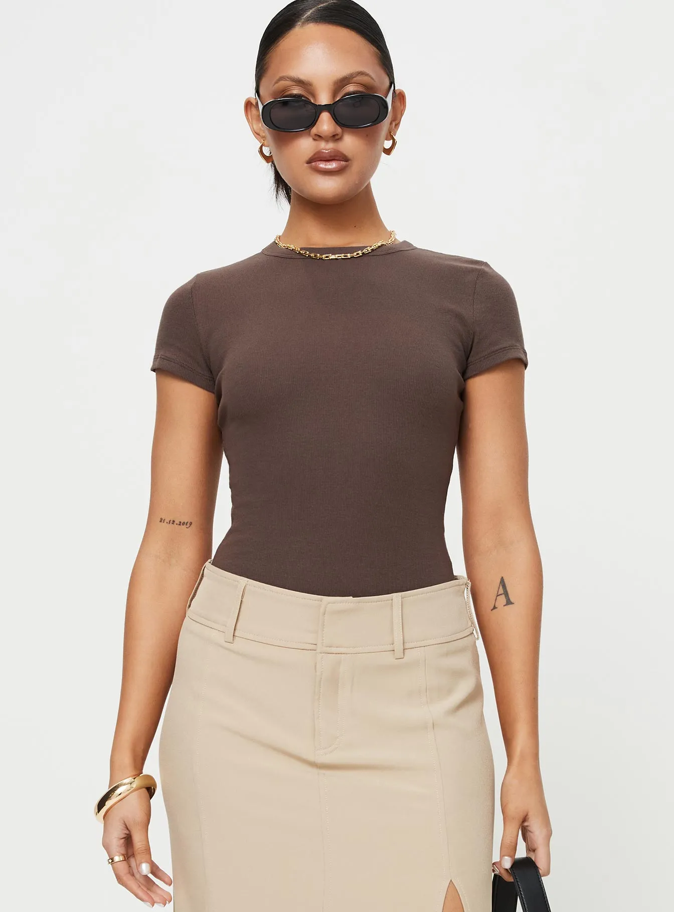 Shopping Stylish Harlea Bodysuit Brown