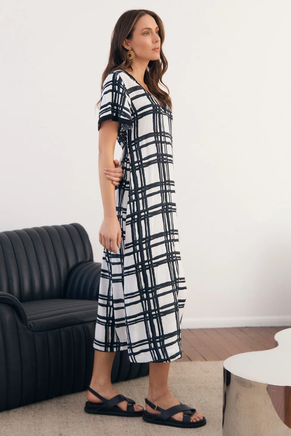 Shadow Play Space Glow Tamryn Dress in Check It Out