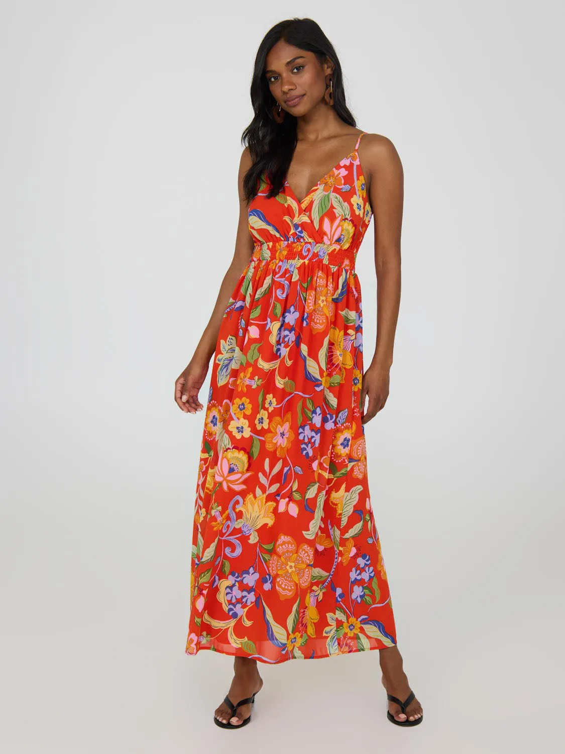 Music Hall New Yorker Floral Chiffon Maxi Dress
