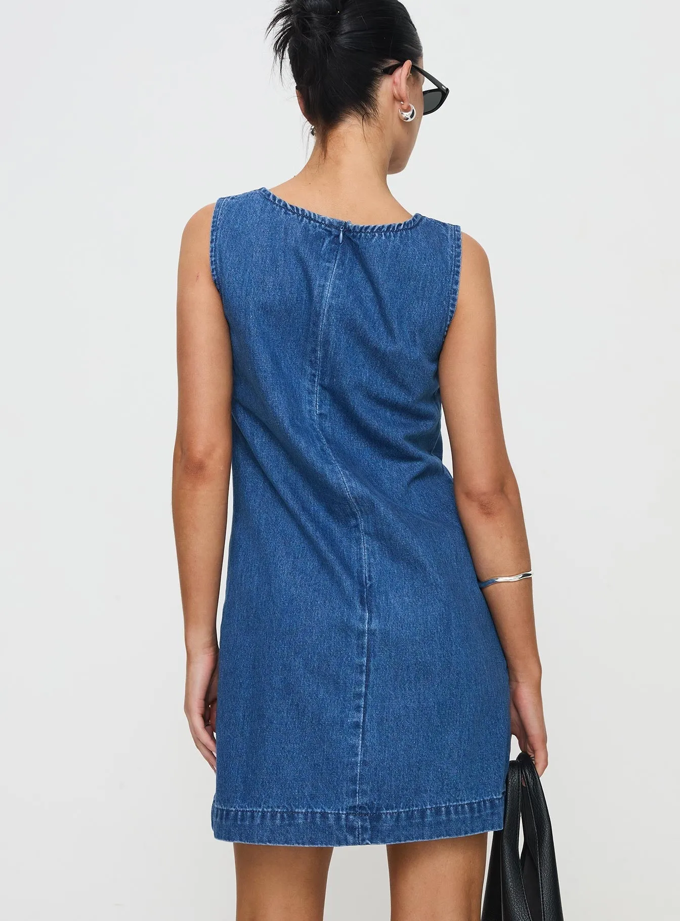 Corteze Denim Mini Dress Blue Lightweight and airy mini Light Mode