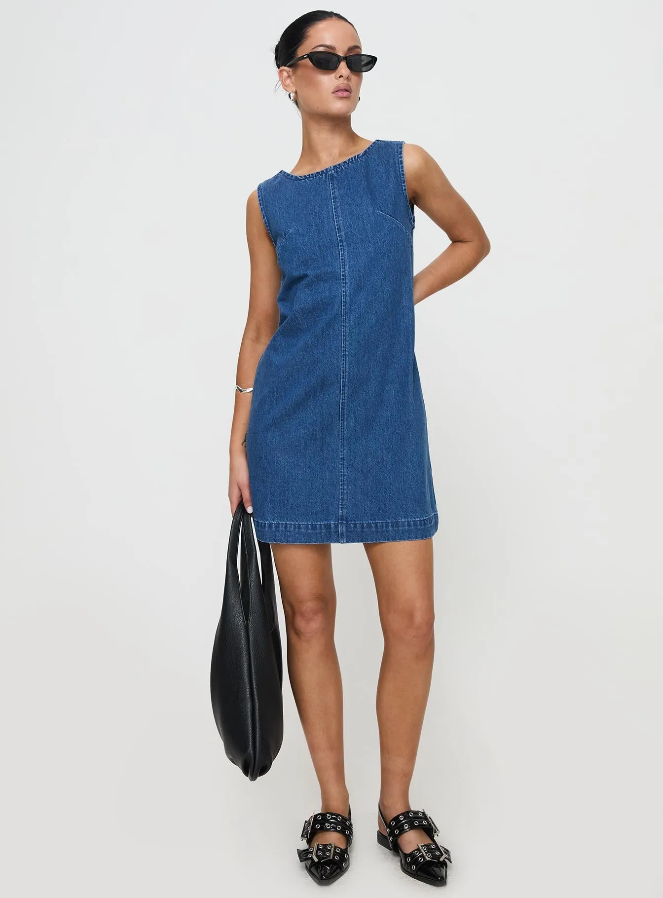 Corteze Denim Mini Dress Blue Chafe Guard Stage Star