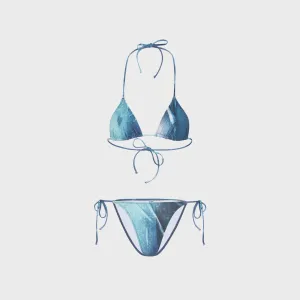 Crisscross Back Design Jean Paul Gaultier Bikini Set Body - Printed Water