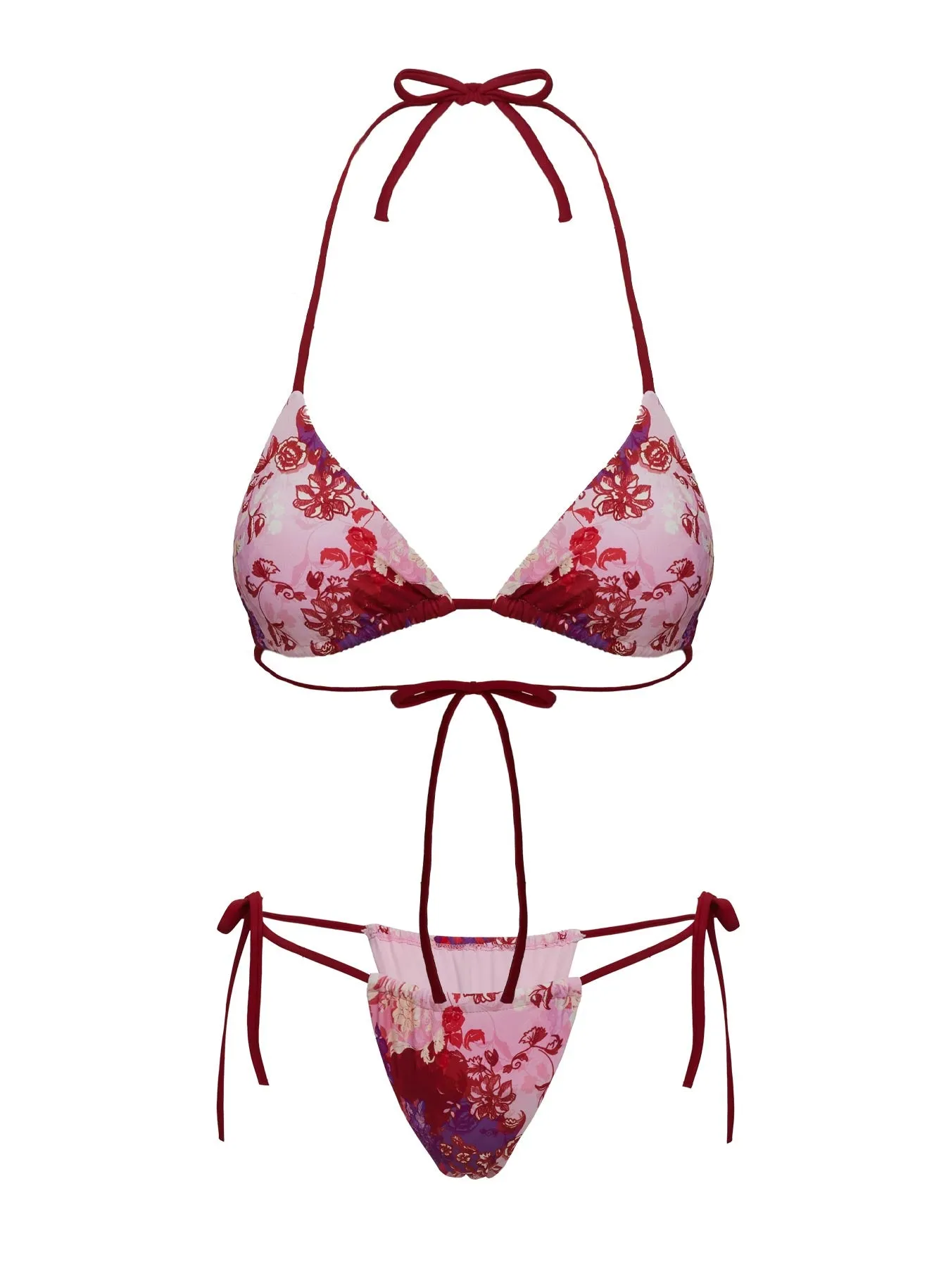 Jenner Triangle Bikini Top Dusty Rose Easy Care Material Anti Fade Coating