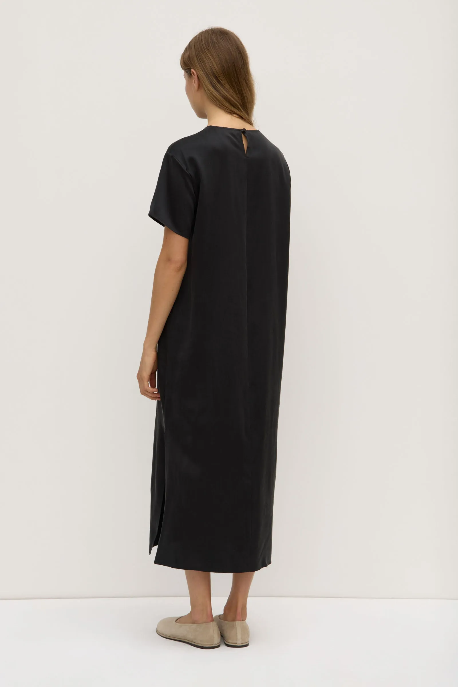 Ena Silk Tee Dress Car Cool RecycledBlend