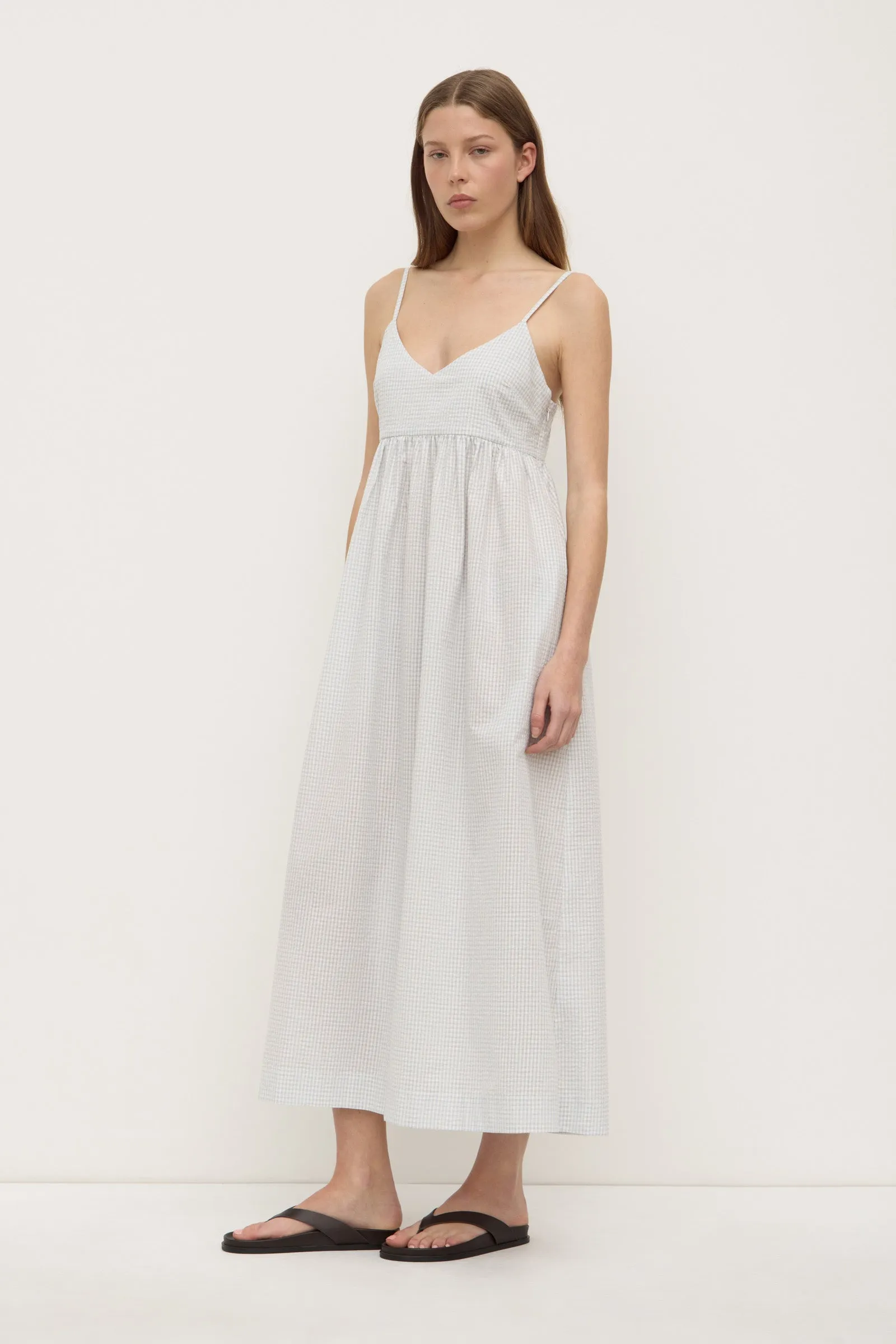 Zadie Check Midi Dress Fur Fit