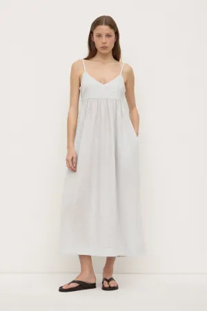 Zadie Check Midi Dress Breath Skin DoubleLayered Fabric